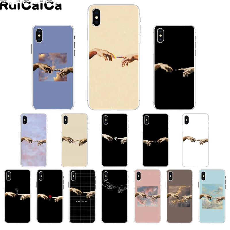 RuiCaiCa Смешная Рука Творчество роскошного чехла coque fundas для iPhone 8 7 6 6S Plus X XS MAX 5 5S SE XR 11 11pro чехлы на.