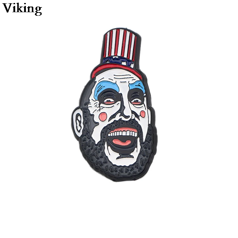 Значки ужаса клоуна значки Hororr броши металлические нагрудные булавки рюкзак