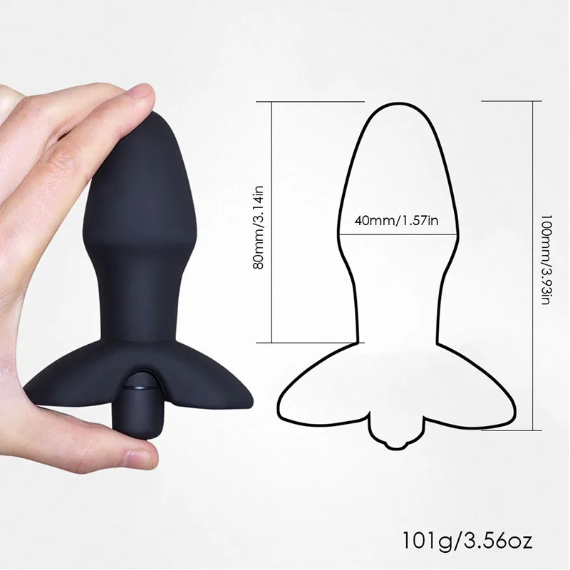abay Vibrator Anal Plug Sex Toys for Men/ Women Black Medical Silicone Butt Products Adult | Красота и здоровье