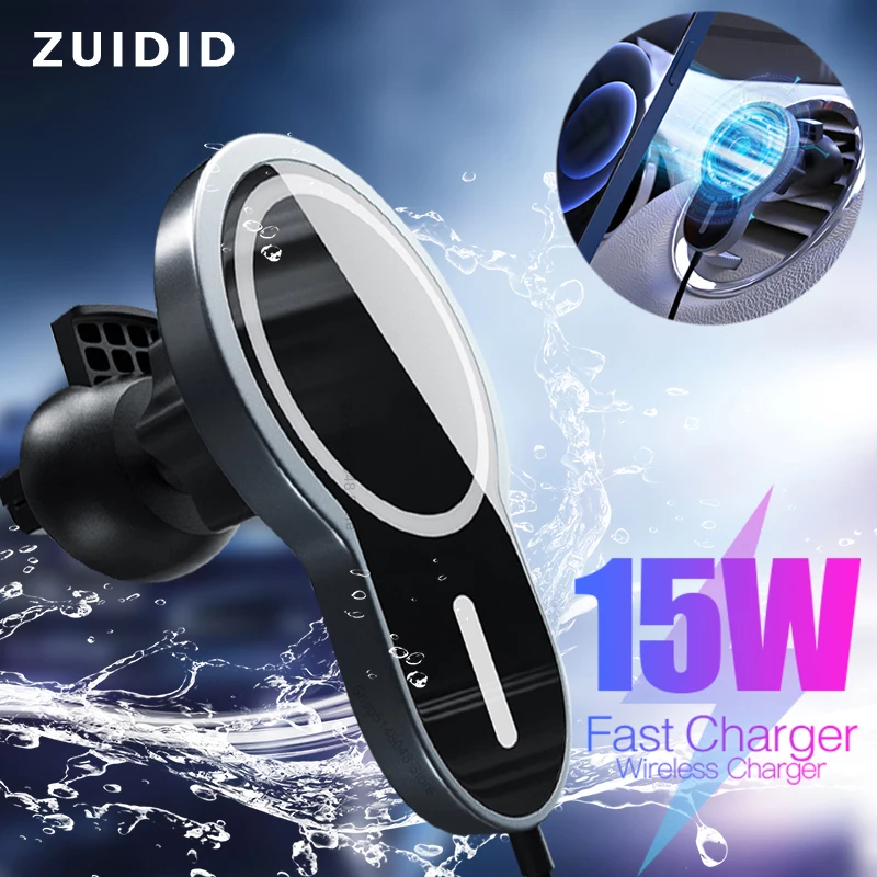 

15W QI Car Wireless Charger Smart Phone Magnetic Air Outlet Holder Fast Charging Adapter For iPhone 11 12 Pro Max 12 Mini XR XS