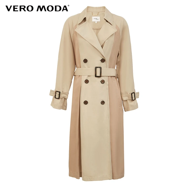 

Vero Moda Women Patchwork Double Breasted Long Trench Coat | 320121520