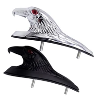 1 pcs universal motorcycle eagle head fender ornament with red lighted eye front mudguard bonnet decoration moto accessories
