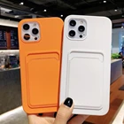 Силиконовый чехол для iPhone 13 12 11 Pro Max Mini, противоударный мягкий чехол-бумажник карамельных цветов с отделением для карт для iPhone 7, 8 Plus, X, XR, XS, SE