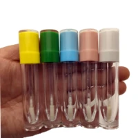 51050100pcs 8ml empty lipgloss tubes blue yellow cap round lip balm eyeliner containers travel lipstick bottle wholesale