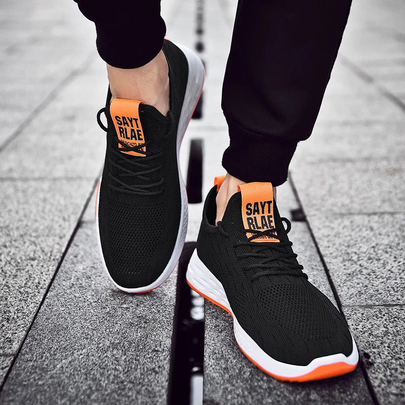 Дышащая теннисная обувь для мужчин новинка черная белая спортивная мужские