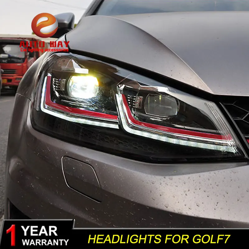 Автомобильный Стайлинг D2H H7 налобный фонарь чехол для VW Golf7 фары Golf 7 MK7 2014 2015