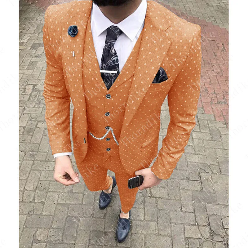 Торндайк фуксия в горошек 2020 последное Пальто Штаны костюмы с рисунком из Для