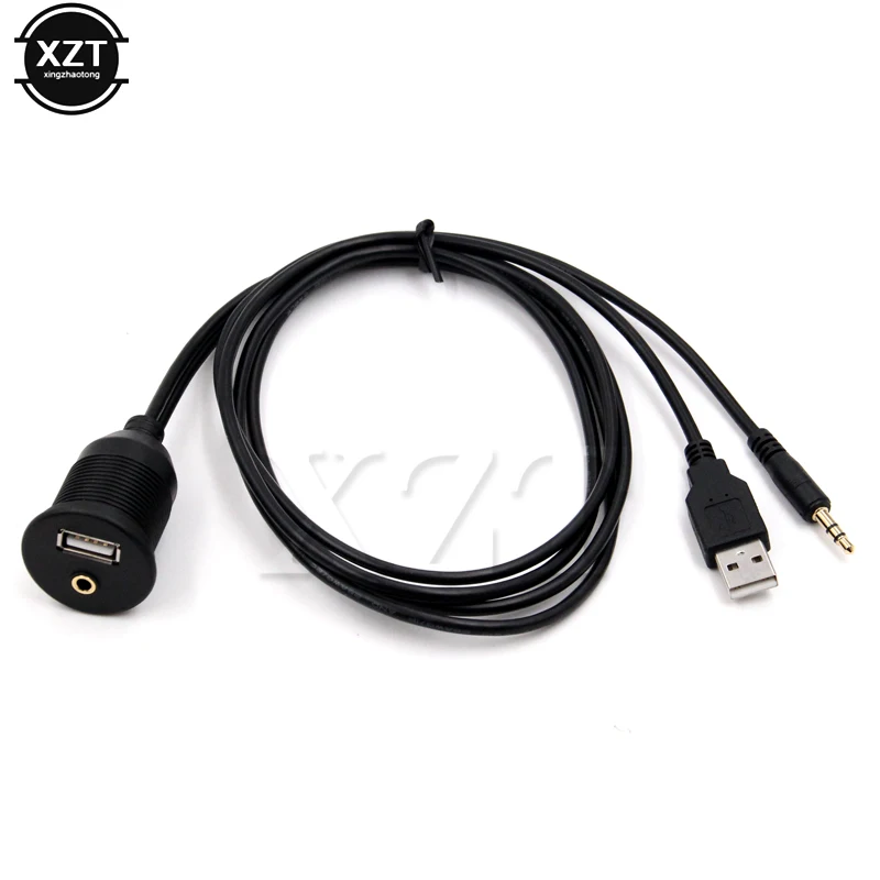 1 м/2 м Автомобильный кронштейн для приборной панели 3 5 мм USB 2 0 AUX Удлинительный