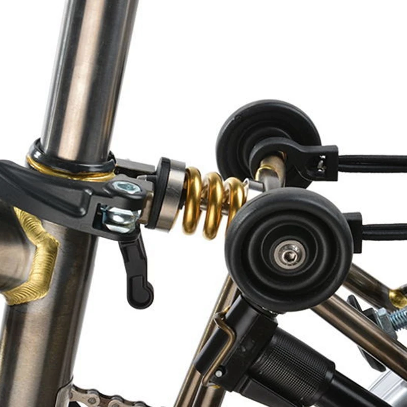 

MTB Bicycle Shocks Titanium Bike Cycling Coil Spring Suspension Shock Shox for Brompton Bumper Absorber