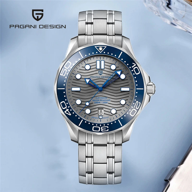 

NEW PAGANI DESIGN Men Mechanical Watch Top Brand Luxury Diver Watch Sport Stainless Steel Waterproof Watch Men relogio masculino