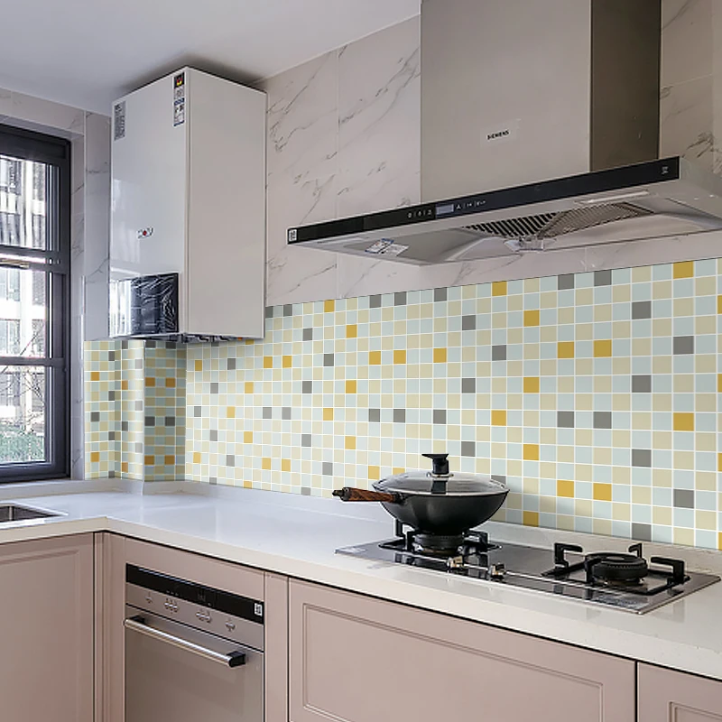 

5A kitchen countertop wall sticker toilet bathroom floor self-adhesive wear-resistant waterproof and oil-proof adhesive film