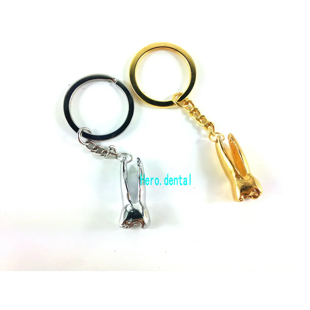 2 шт. в форме коренного зуба зуб Key Chain Стоматологическая стоматологическое