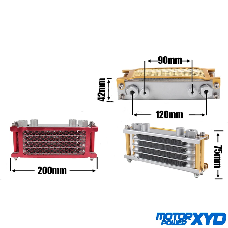 Мотоциклетный масляный радиатор охлаждения Радиатор комплект для 50cc 70cc 90cc 110cc 125cc