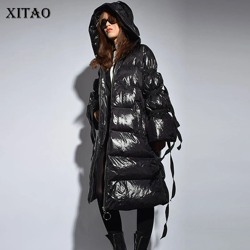 XITAO/плотные парки на шнурках в Корейском стиле Новинка 2019 года сезон осень с