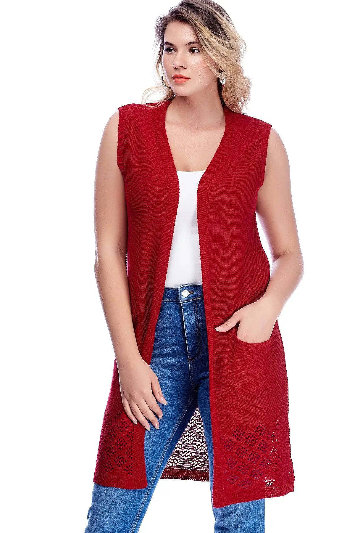 Женский Тонкий Трикотажный жилет Sans Textile 26 N12055 | Женская одежда