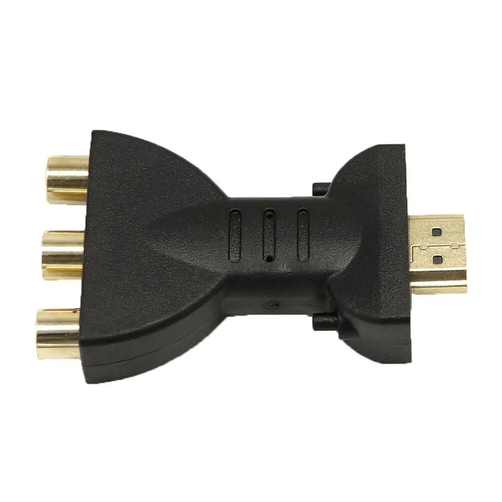 2019 New High Quality Gold-plated HDMI to 3 RGB RCA Video Audio Adapter AV Component Converter HDMI Cables Female-female ONLENY