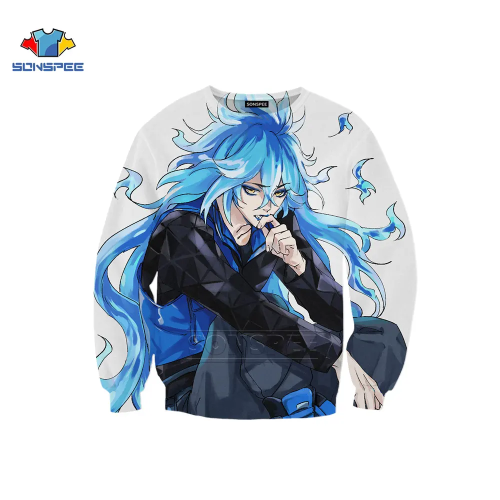 

SONSPEE Twisted Wonderland Game Sweatshirt New Men Women Hoodies 3D Print Fashion Street Comfortable Sleeve Oversized Sweatshirt