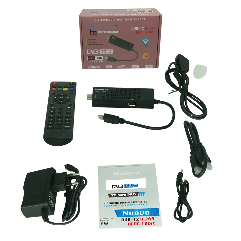 DVB-T2 pro H.265 HEVC Бит Цифровой наземный декодер DVB T2 Netflix итальянский HD цифровой