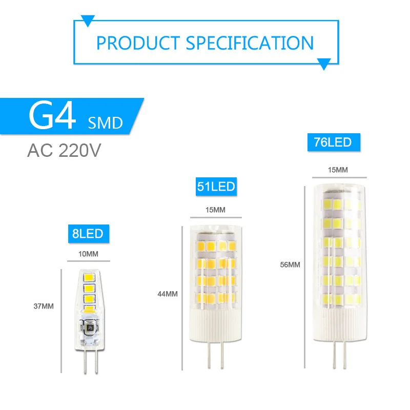 Светодиодный G4 светильник G9 COB светодиодный без мерцания затемнения Керамика E14
