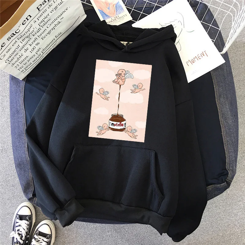 

Harajuku Style Women Hoodie Pullovers Female Casual Sweatshirt Fashion Clothing Hooded Cartoon Autumn Long Sleeves Ladies Hoody