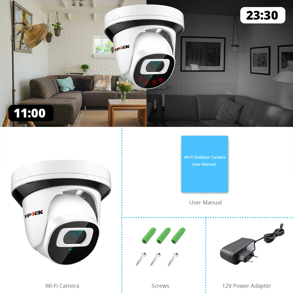 4MP IP Wifi Camera 2.8mm Video Surveillance Wireless Camera Indoor Home Two Way Audio Security Protection Camara CamHi Wi-Fi Cam images - 6