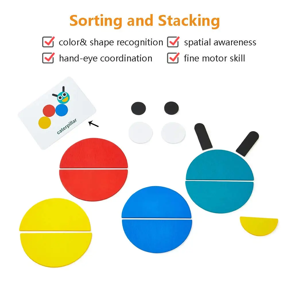Wooden Pattern Animals Jigsaw Puzzle Sorting and Stacking Games Early Education Toys for Toddlers Color Cartoon Animal Patchwork | Игрушки и
