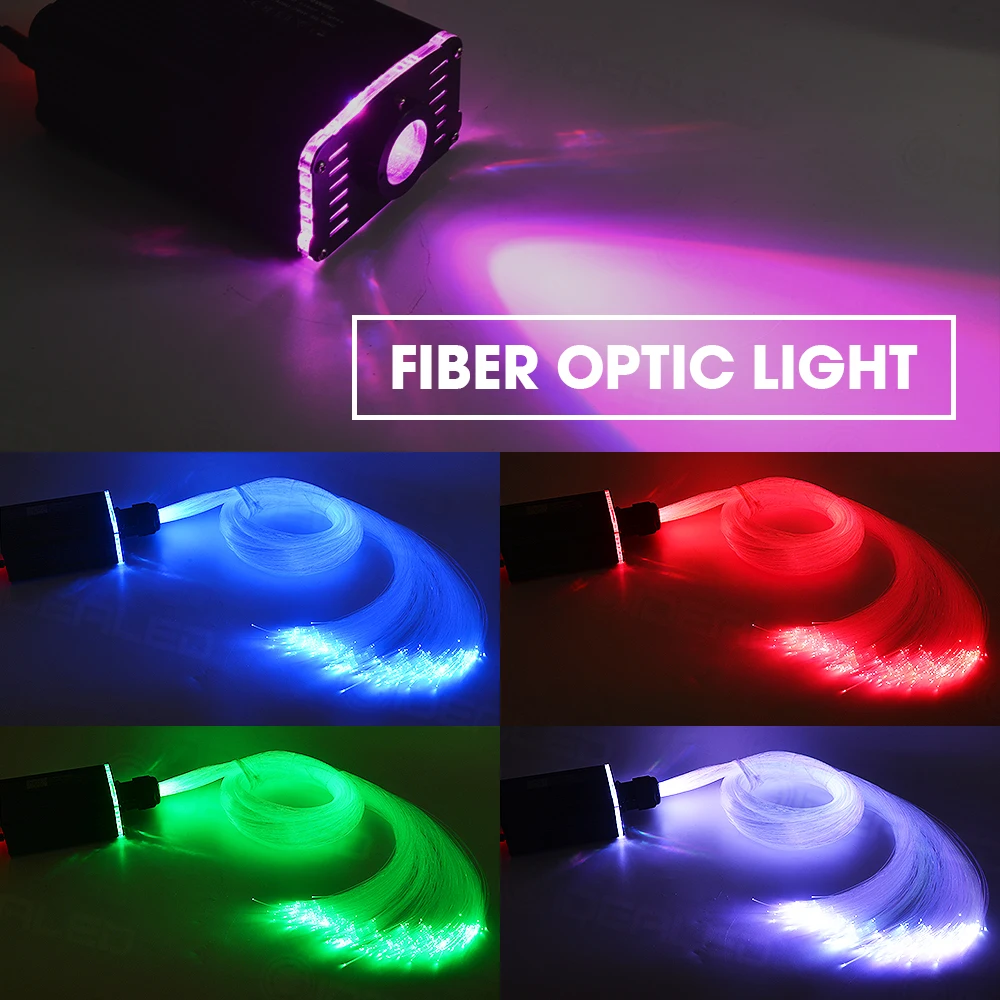 Smart APP control Optic Fiber Lights RGBW Starry Sky Effect Ceiling Light 2-5m Optical Cable available Car Decoration | Лампы и