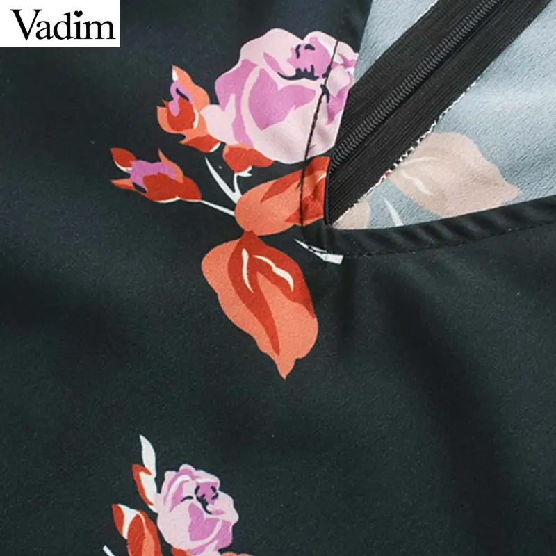 Женское элегантное платье vadim с цветочным принтом макси на молнии сзади длинным