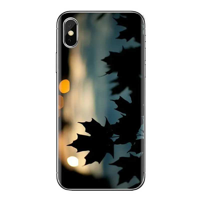 Cover For Samsung Galaxy S2 S3 S4 S5 MINI S6 S7 edge S8 S9 Plus Note 2 3 4 5 8 Coque Fundas Falling Leaves Maple Leaf autumn Art |