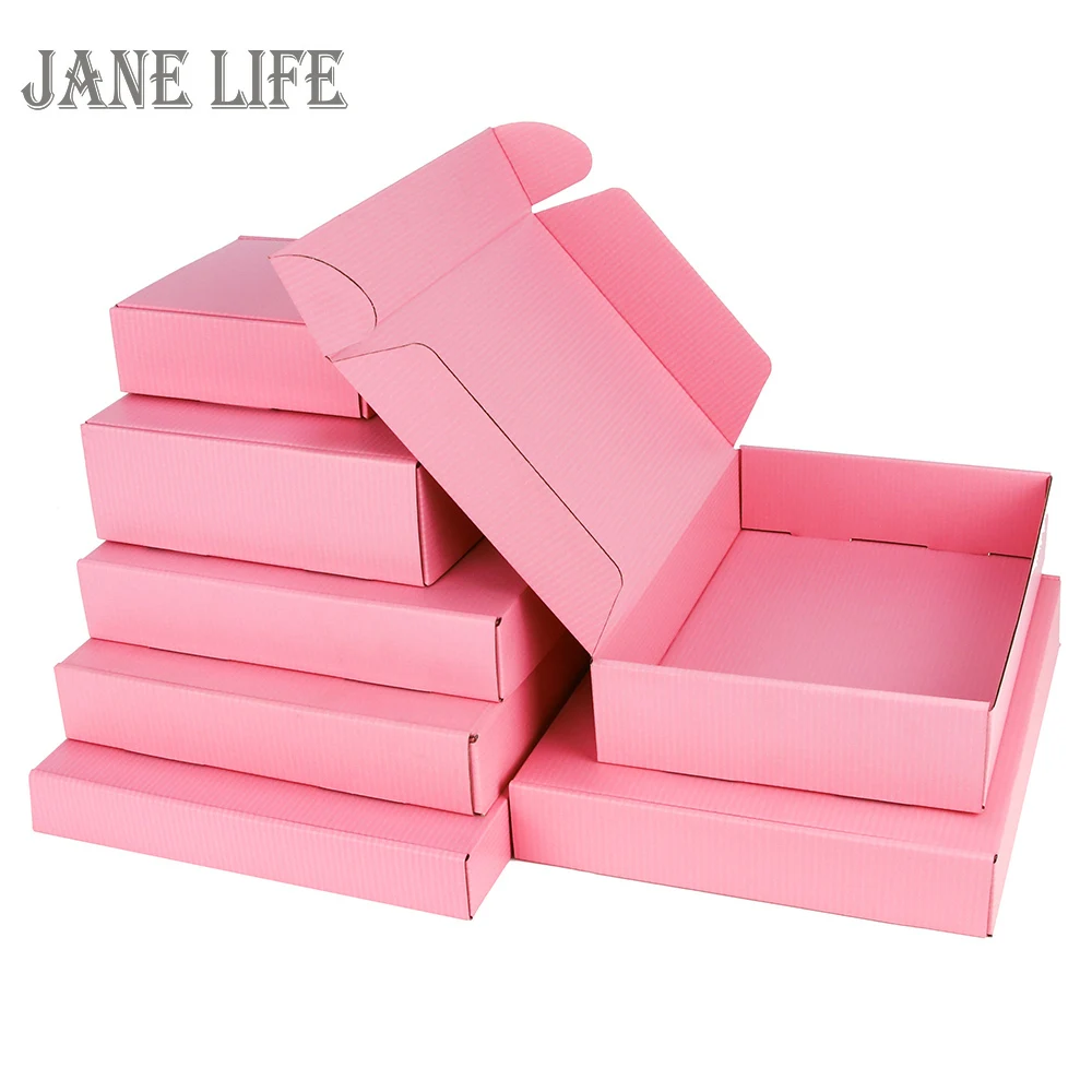 

5pcs/10pcs/pink gift box Festival Party 3-layer corrugated purple display carton violet supports customized size printing logo