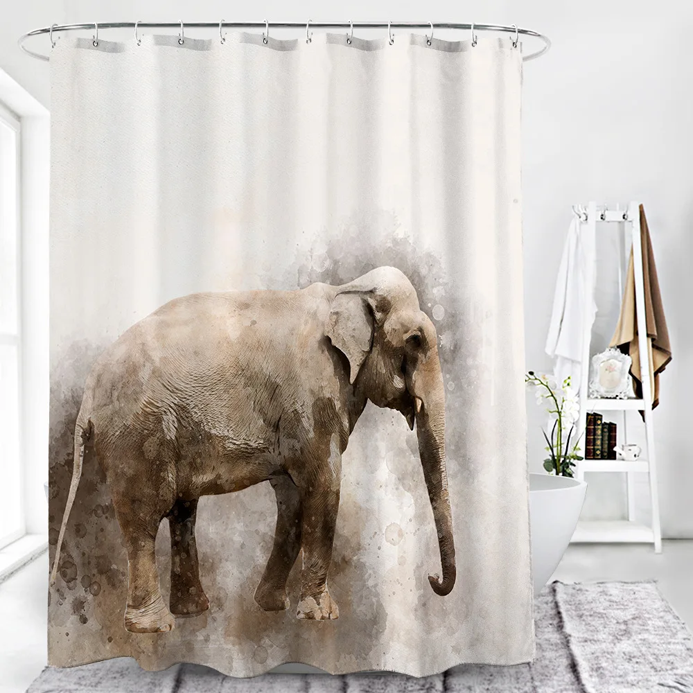 

Creative Shower Curtain 3D Digital Printing Shower Curtain Polyester Waterproof Printing Partition Curtain Bathroom Curtain