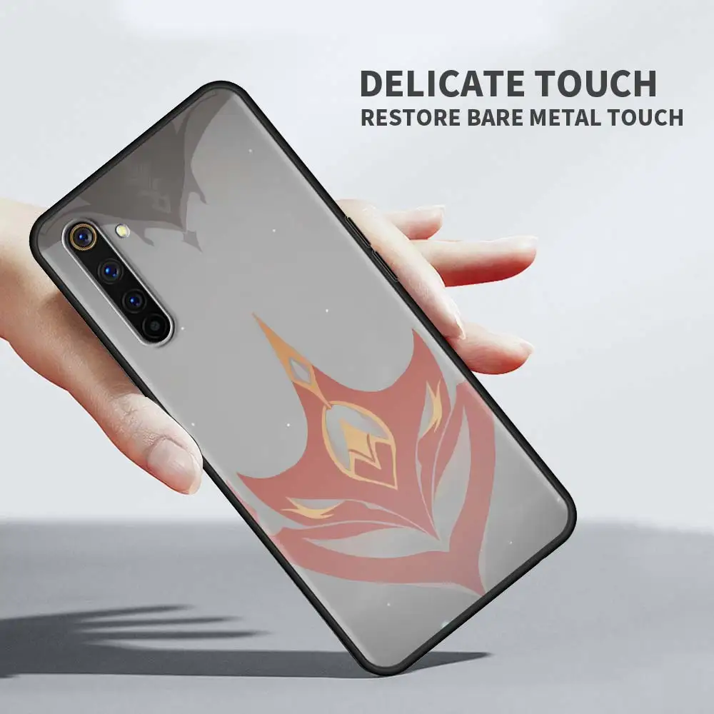 genshin impact icon soft case oppo realme 6 7 c21 c3 xt 8 7i 5 pro a53 a52 a9 2020 a94 a74 5g black silicone phone coque free global shipping