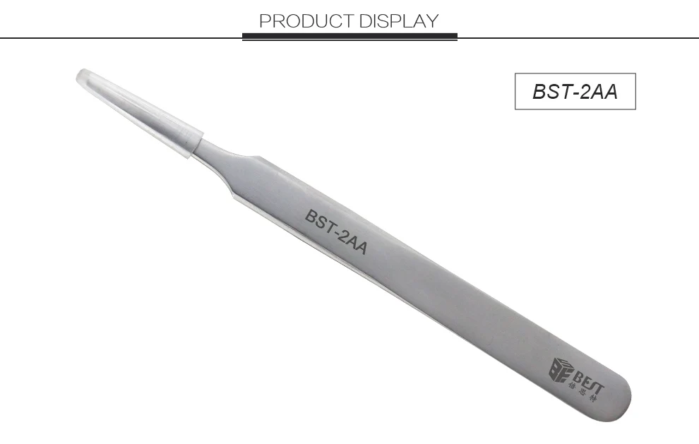 High-quality BEST-2AA portable precision flat mouth Anti-magnetic tweezers heat-resistant PCB repair tool | Инструменты