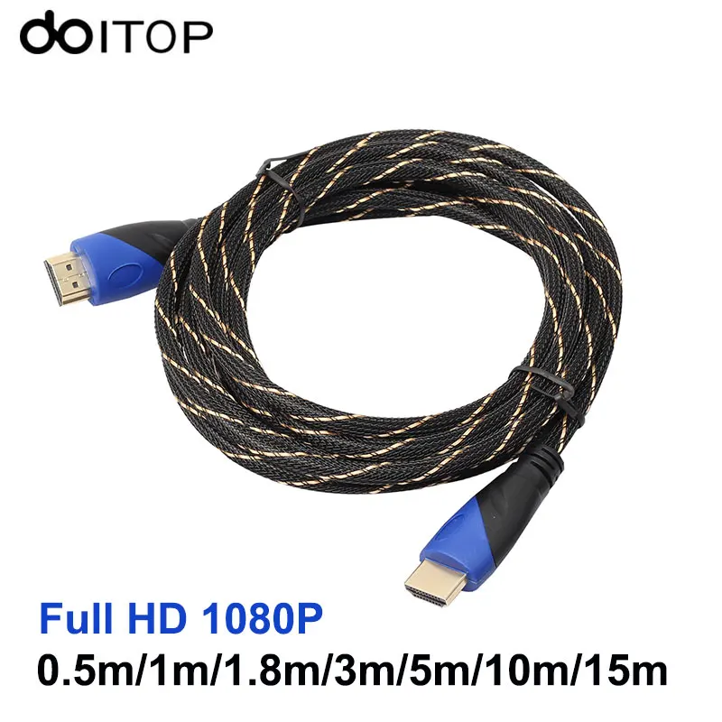 DOITOP Высокоскоростной HDMI кабель позолоченный к 1 4 в Full HD 1080P 3D для HDTV XBOX PS3 0 5 м 8 3 10