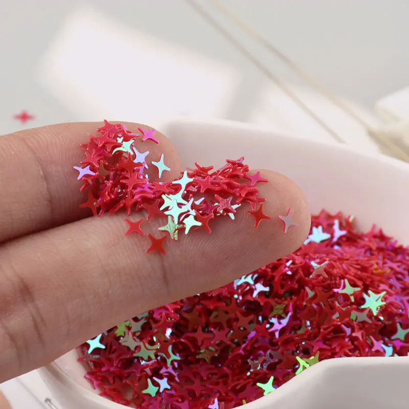 Пайетки 4 мм крестообразные Блестки для дизайна ногтей женские маникюрные