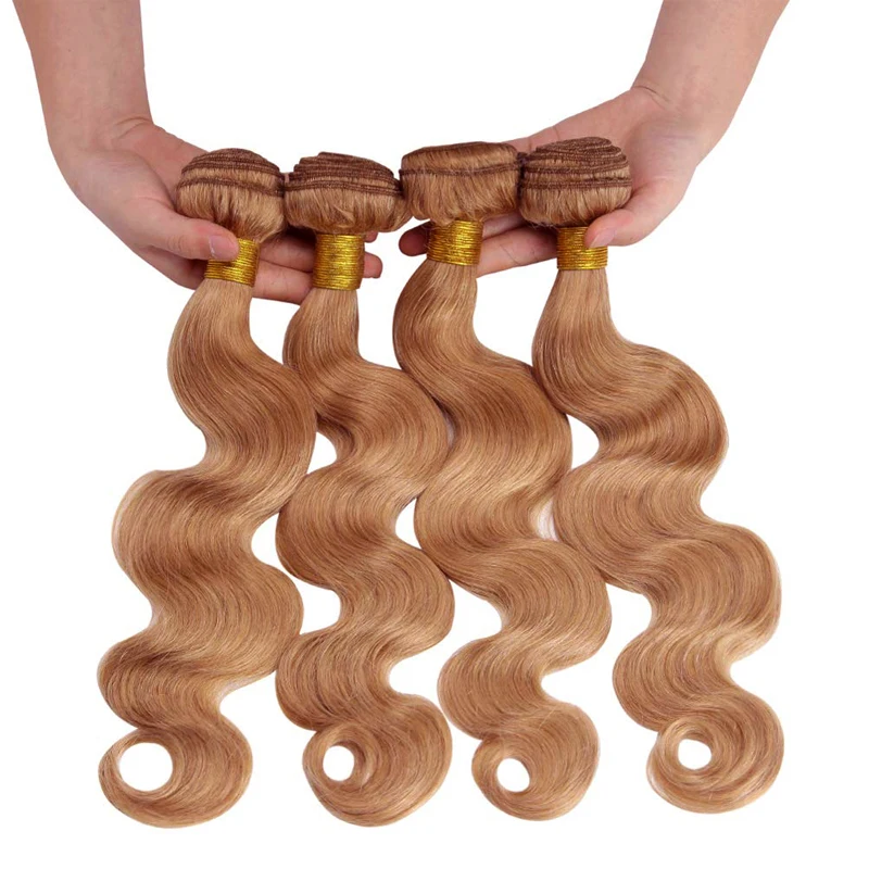 Человеческие волосы пряди Мёд блондинка комплект человеческие волнистые для