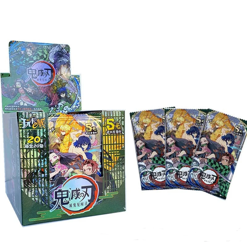 Juego de cartas Demon Slayer, cartas TCG, juguetes de mesa para Familia y ni&ntilde;os, regalo de Navidad-1