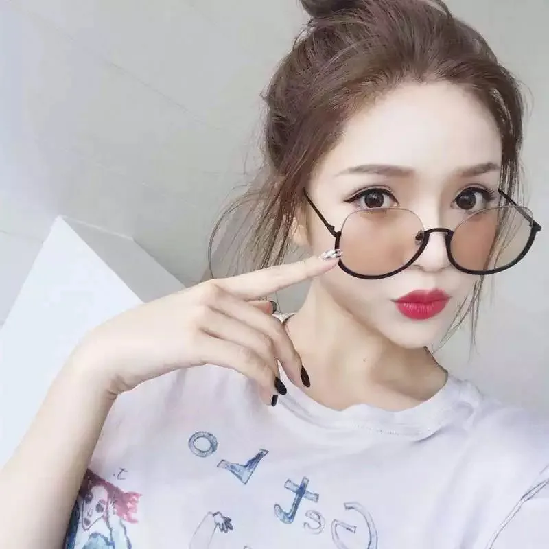 Очки солнцезащитные женские круглые в стиле хип хоп|Женские очки| |