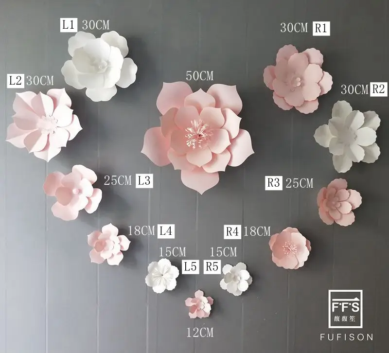 SET25 # FFS Декор Свадебный бумажный цветок декор Помещения магазина оконные
