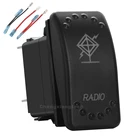 Радио Красный светодиод 5Pin ВКЛ.ВЫКЛ. 20A12V 10A24V кулисный переключатель SPST + джемпер набор проводов для автомобиля лодки грузовика водонепроницаемый