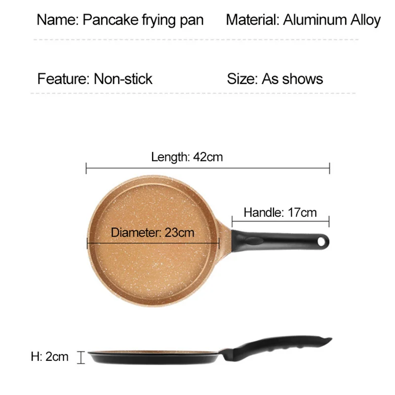 

Nonstick Pan Frying Pancake Pan 10" Anti-Scalding Handle Steak/Fried Pans Multifunctional pot Household Pizza Baking Flat Pan