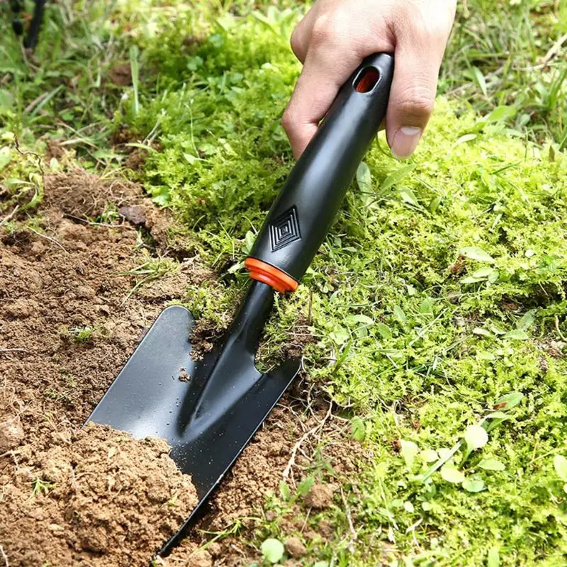 

Portable Black Garden Weeder Shovel Spade Multipurpose Tough Carbon Steel Plastic Handle Digging Trowel Bonsai Home Tool