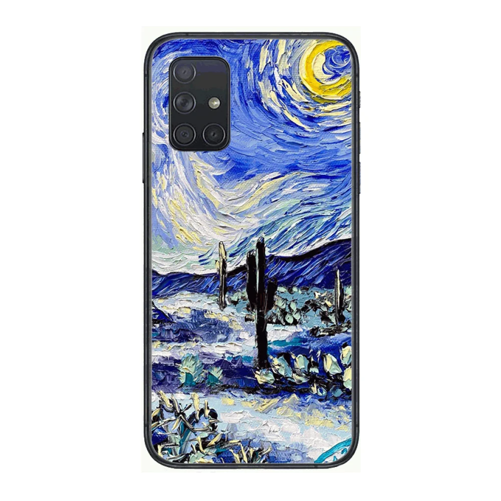 

painting Phone Case Hull For Samsung Galaxy A 50 51 20 71 70 40 30 10 E 4G 5G S Black Shell Art Cell Cover