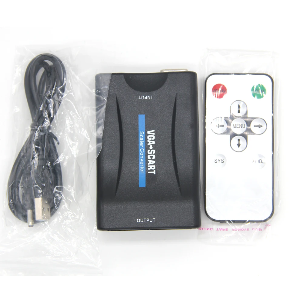 Преобразователь видеосигнала VGA в SCART адаптер для цифрового видео аудио ТВ