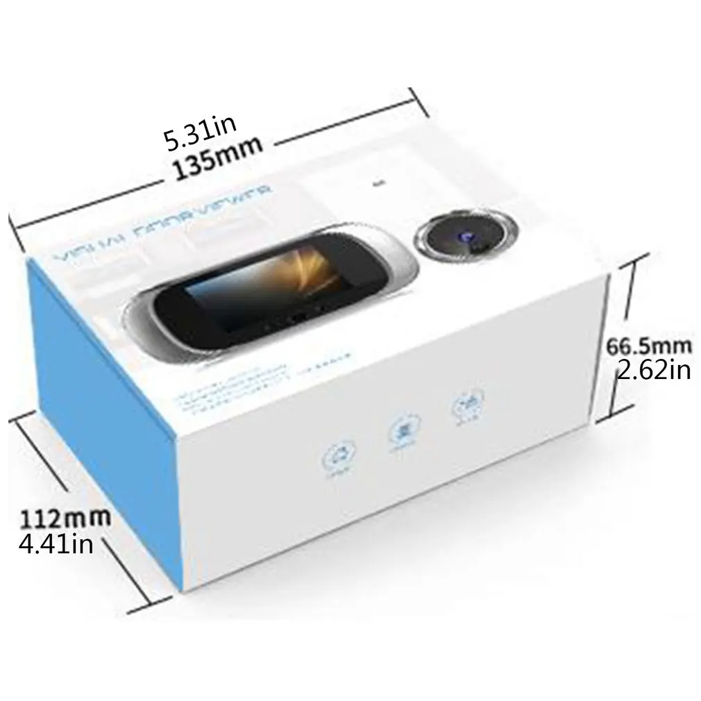 

2.8 Inch LCD Color Screen Digital Doorbell 90 Degree Door Eye Doorbell Electronic Peephole Door Camera Viewer Outdoor Door Bell