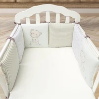 6pcs baby crib liner classic fold breathable crib bedding bumpers anti bumper crib side liner for keep baby safer