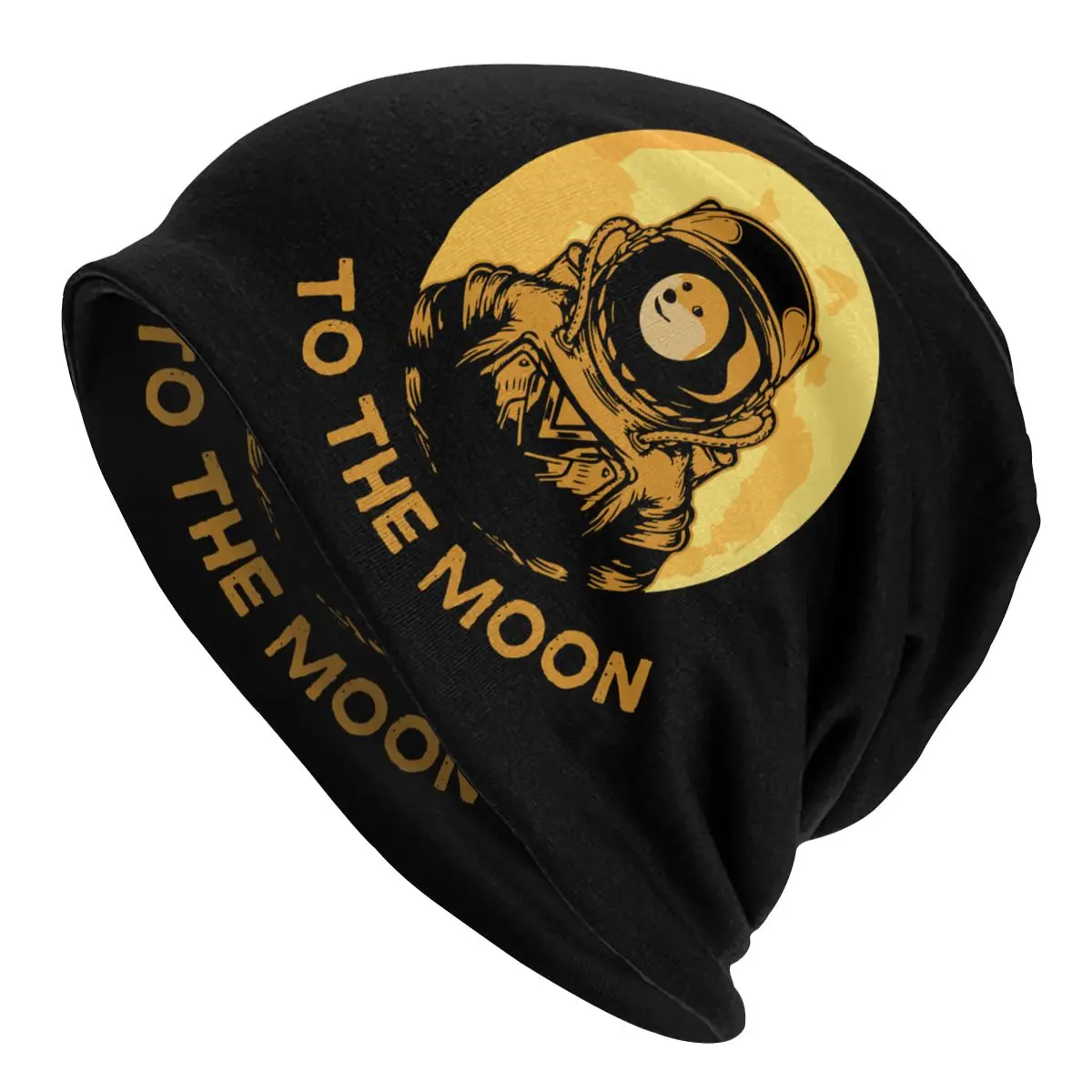 

Dogecoin To The Moon Bonnet Hat Bitcoin Crypto Ethereum Btc Blockchain Knit Hat Skullies Beanies Hat Warm Thermal Elastic Cap