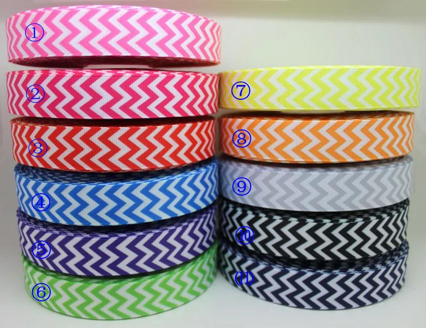 DHK 7/8 '✑ цветов смешанный шеврон печатная корсажная лента бант сделай сам