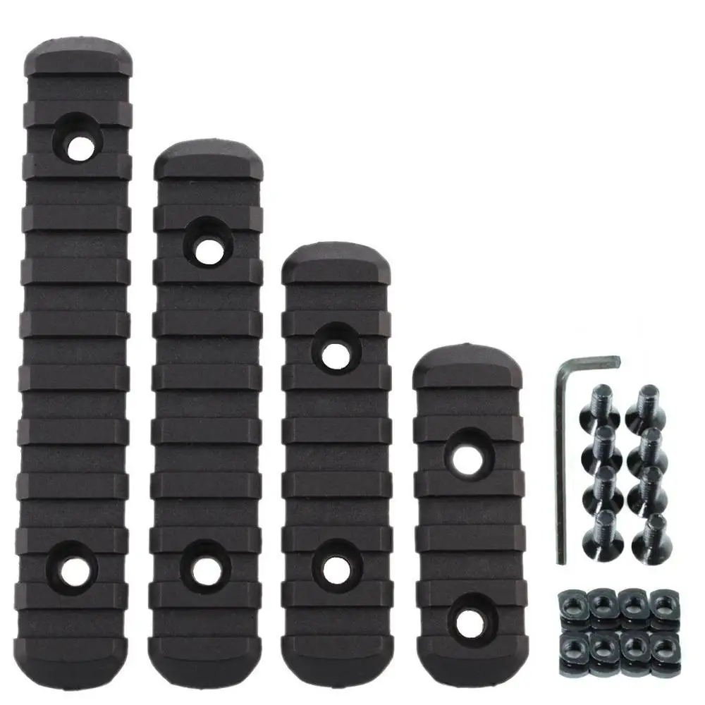 TOtrait 4pcs Rail Section Rifle Polymer M-LOK 20mm Picatinny Weaver Set Hand Guard Hunting | Спорт и развлечения