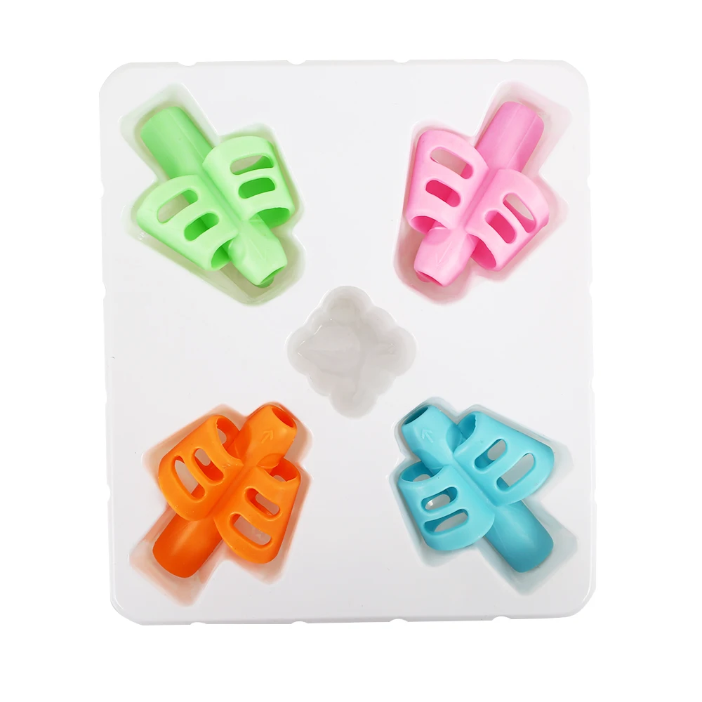 Writing Posture Trainer Pencil Holder School Supplies Stationery Kids Correcting 4pcs/Lot Rubber Professional Durable | Канцтовары для